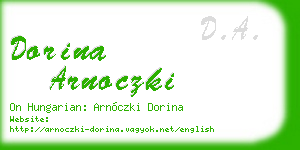 dorina arnoczki business card